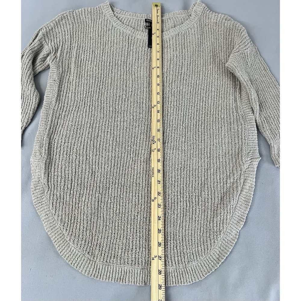 Express Beige Knit circle Hem Sweater Size Small NWT Women's - Picture 6 of 12